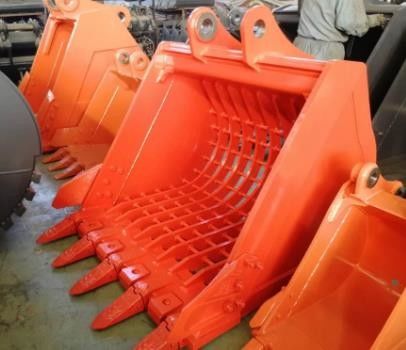 100% NEW Excavator Bucket Disesuaikan Kapasitas Besar Untuk 35Ton Excavator Skeleton Bucket Excavator Attachment
