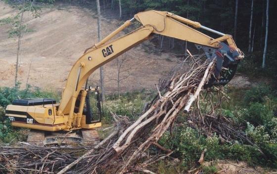 Forestry 13 Ton Excavator Brush Rake Untuk Konstruksi Jalan