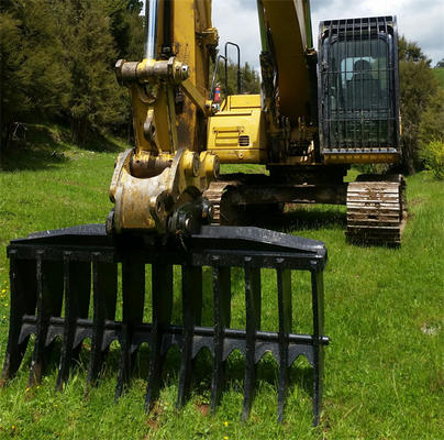 660N/mm2 Q345B Excavator Brush Rake Garansi 1 Tahun