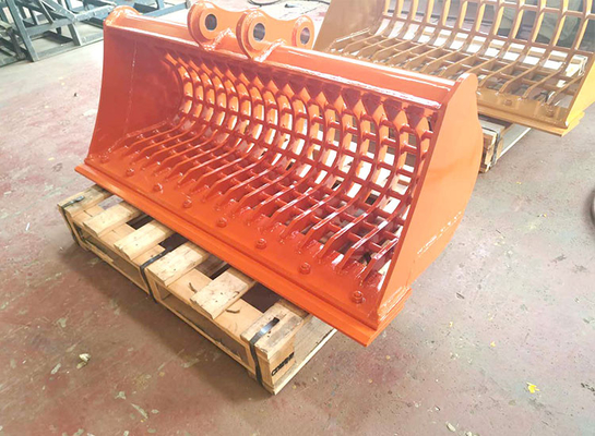 Hardox450 Excavator Skeleton Bucket 0.2-2.8 Meter Kubik Pengeboran Pembersihan Garbing Penyaringan