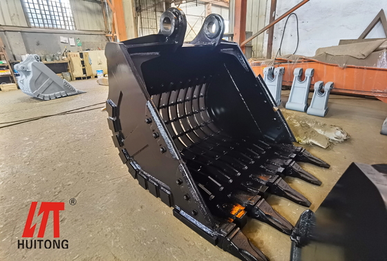Q355/NM400/HARDOX 450 Bakul Excavator Disesuaikan CAT315 0.5M3 Bakul Skeleton