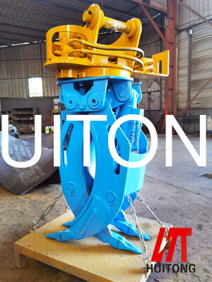 Perlengkapan Grapple Hydraulic Rotating 25-35 Ton Excavator DX300 PC330 FR300 Wood Grapple Q355B untuk Pengolahan Kayu