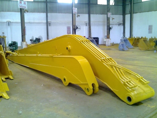 Extended Length Long Reach Excavator Boom Yellow Color for Silt Removal Demolition Mining Operations