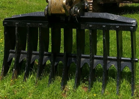 Excavator Attachment Soil Brush 16T CAT315 Pertanian Konstruksi Excavator Rake Pabrik Dibuat Jual langsung