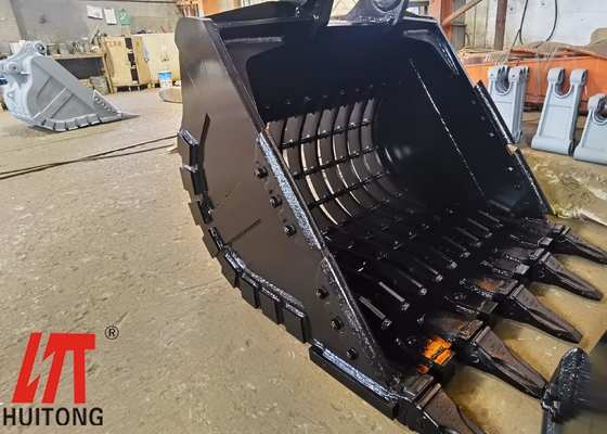 Hardox450 Excavator Skeleton Bucket 0.2-2.8 Meter Kubik Pengeboran Pembersihan Garbing Penyaringan