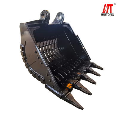 Kuning Hitam Q355B NM400 Hardox550 Excavator Skeleton Bucket Untuk Berbagai Tugas Penggalian