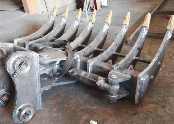 Q355 120 Ton Excavator Stick Rake Attachment untuk Pembukaan Lahan