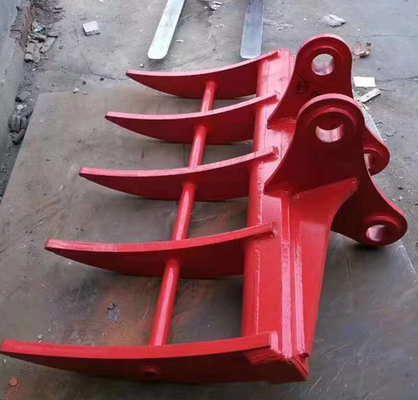 Excavator Attachment Soil Brush 16T CAT315 Pertanian Konstruksi Excavator Rake Pabrik Dibuat Jual langsung