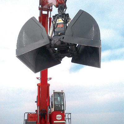 Bucket Clamshell Hidraulik Khusus 100t Excavator Rotating Clamshell Grab