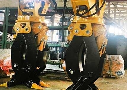 Penyambungan Excavator Genggam Manual Hidraulik Stone Grab Genggam Mekanis Untuk Mini Excavator