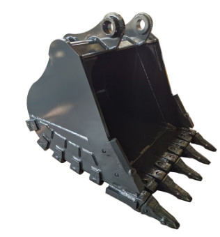 New 700-1000kg Excavator Rock Bucket In Kuning / Hitam Q355/NM400/Hardox450