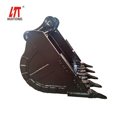 Kekuatan Kuning / Hitam Excavator Rock Bucket Q355 NM400 Hardox400 280-4300kg Disesuaikan