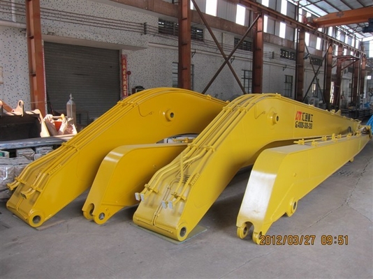 Kuning Q355B Long Reach Excavator Boom untuk Operasi Pertambangan Demolition Sertifikasi ISO 9001