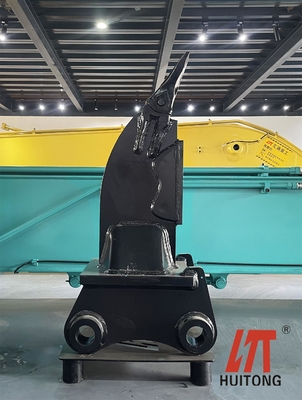 Heavy Duty Excavator Dipasang Stump Ripper kuning karton Dikemas Ripper Untuk Menghilangkan batang pohon