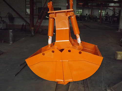Bucket Clamshell Crane Hidraulik Berputar Disesuaikan Kapasitas 5.0CBM