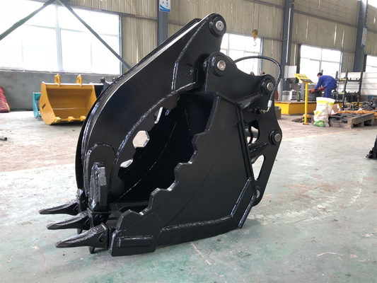 PC250 25Ton Customzied Excavator Kapasitas Besar Hydraulic / Manual Jari Jari Ember Grip Gelang dengan Standar Tinggi QC Test