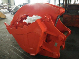 Excavator Thumb Bucket Q355 NM400 20 Ton Excavator PC200 EX200 untuk Pengolahan Limbah Batu Log Konstruksi