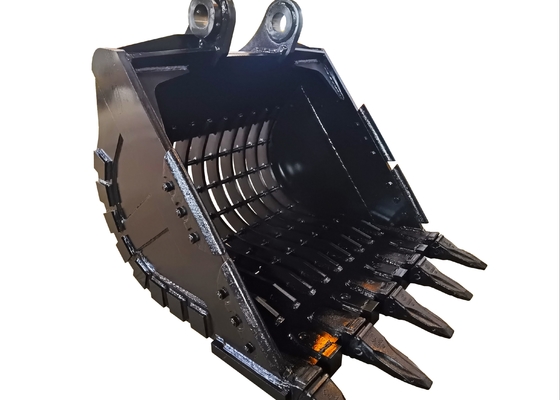 Bak Skeleton Excavator yang dapat disesuaikan Di Kuning/ Hitam 0,2-2,8 Meter Kubik Kapasitas Hardox450/500/550