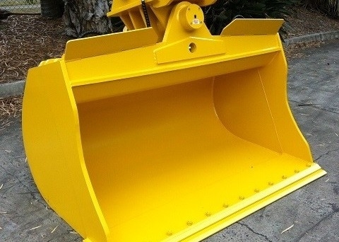 Custom Red / Yellow Tilting Excavator Bucket dengan Pembukaan yang Bisa Disesuaikan
