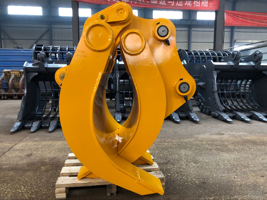 Produk Sistem Rotasi Non-Menghidupkan 9Ton Excavator Manual Type Log Grapple Customized Jaw Open Wood Grapple