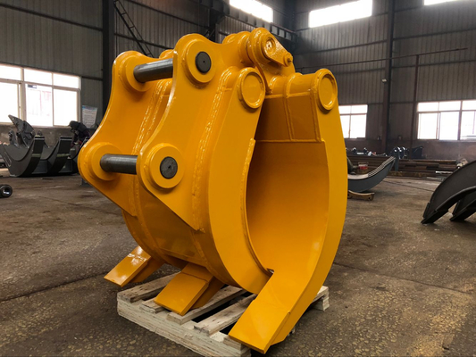 Produk Sistem Rotasi Non-Menghidupkan 9Ton Excavator Manual Type Log Grapple Customized Jaw Open Wood Grapple