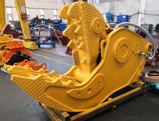 China Harga Pabrik Excavator Lampiran Hydraulic Excavator Scrap Shear untuk Demolition Concrete Crusher
