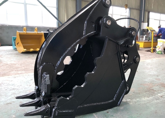 PC250 25Ton Customzied Excavator Kapasitas Besar Hydraulic / Manual Jari Jari Ember Grip Gelang dengan Standar Tinggi QC Test