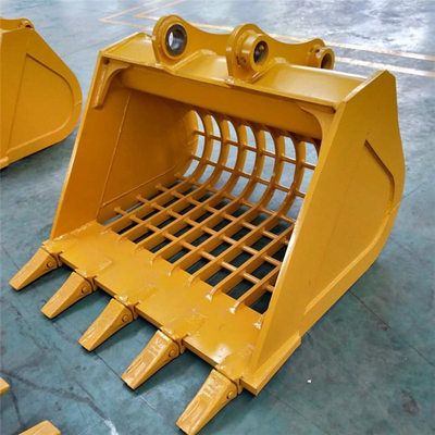 Q355 HD Ember untuk Mini Bobcat Excavator CAT305 Skeleton Ember 0.2M3 Kapasitas Besar Ember Sieve untuk Pembersihan Parit