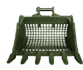 2.1M3 Excavator Sieve Bucket Untuk 45Ton Excavator Tranch Cleaning Skeleton Bucket Attachment Kualitas Tinggi