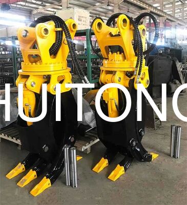 Hydraulic Q355B Steel Excavator Grapple Wooden Log Grab 18-24 Ton Excavator SK220 PC210 untuk Log Grabbing Loading Transporting