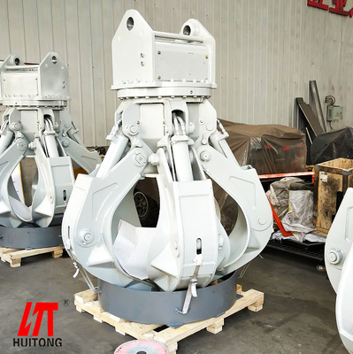 Disesuaikan Hydraulic Orange Peel Grapple Demolition Metal Scraps Grab Untuk penggunaan crane excavator 5-60 Ton