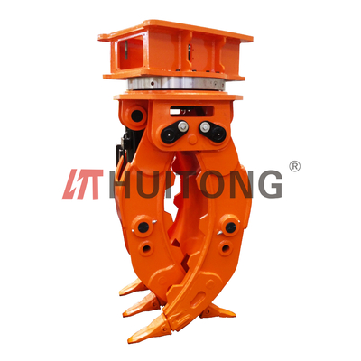 36Ton Excavator 360Menghidupkan Hydraulic Type Log Grapple Disesuaikan Kontrol Kayu Grapple Produk