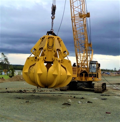 EC160 EC170 EC180 Hydraulic Orange Peel Grab Untuk Transportasi Baja Limbah Mesin Excavator Chment