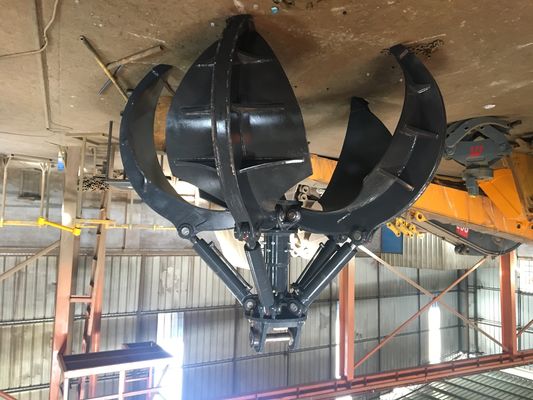 Heavy Duty Empat atau Lima Cakar Orange Peel Grab 380-2250kg Kapasitas Ketahanan Hardox Steel