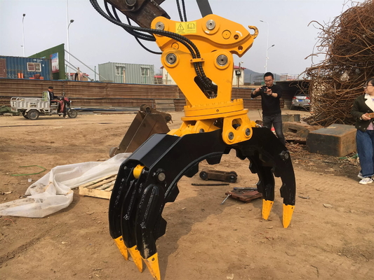 36Ton Excavator 360Menghidupkan Hydraulic Type Log Grapple Disesuaikan Kontrol Kayu Grapple Produk