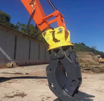 36Ton Excavator 360Menghidupkan Hydraulic Type Log Grapple Disesuaikan Kontrol Kayu Grapple Produk