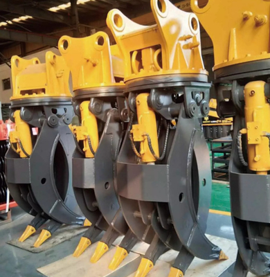 36Ton Excavator 360Menghidupkan Hydraulic Type Log Grapple Disesuaikan Kontrol Kayu Grapple Produk