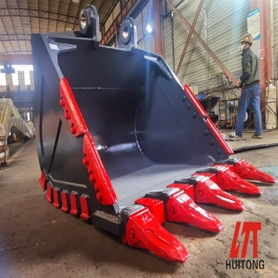 HUITONG Custom Digger HD Bucket Heavy Duty Bucket Excavator Dibentengi Batu Bucket Untuk CAT320 EX120