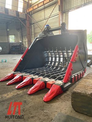 Excavator Skeleton Bucket 25-30ton Excavator 1.2m3 HD1430 SH300 EX300 untuk Stone Screening River Dredging Quarry Work