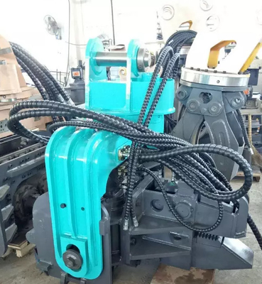 30 Ton Excavator Konstruksi Mesin Attachment Hydraulic Vibrating Hammer Dengan 2.5M Vice Arm Dan Q355/NM400/HARDOX450