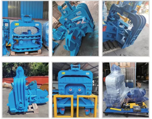 15Ton Excavator Hydraulic Pile Hammer with Vice Arm Excavator Attachments Piling Driver untuk Mesin Konstruksi Attachment