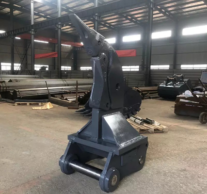Excavator Kuning yang Kuat Stump Ripper Alat Penggalian Kekuatan Luar Biasa Untuk Ekstraksi Akar Pohon