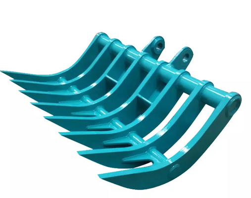 6 10 20 Ton Mini Excavator Daun Rake Bucket Root Rake Grabber Untuk Ex200 ZX210 Excavator