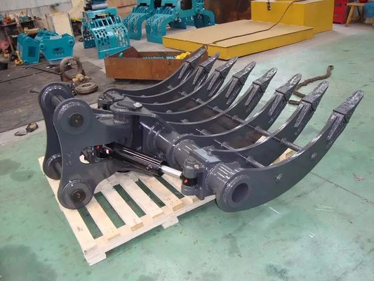 Excavator Rake Soil Digger 3T Mini Excavator Customized Excavator Root Rake Attachment Pabrik dibuat jual panas