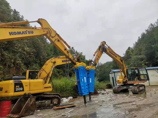Hyundai Excavator Hydraulic Hammer Crusher Stone Rock Building Meruntuhkan Kuat