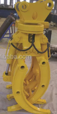 Excavator 360 Rotating Hydraulic Type Log Grapple Untuk 20Ton PC200 High Efficiency Wood Grapple Setelah Layanan Disediakan