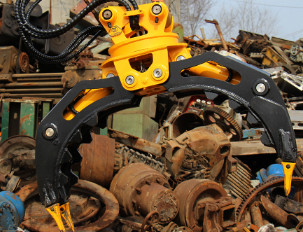 Excavator 360Grab Log Tipe Hydraulic Berputar untuk 15Ton CAT315 Excavator Efisiensi Tinggi Grab Kayu Harga Pabrik