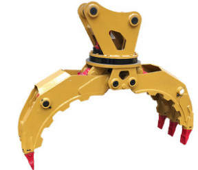 Q355B/NM400/HARDOX450 Excavator 360Pengangkut Log Tipe Hydraulic Berputar untuk 9Ton CAT310 Pengangkut Kayu Efisiensi Tinggi