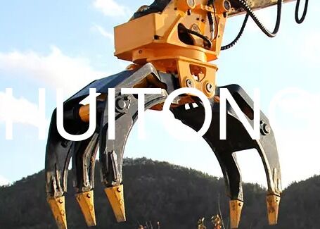 Hydraulic Q355B Steel Excavator Grapple Wooden Log Grab 18-24 Ton Excavator SK220 PC210 untuk Log Grabbing Loading Transporting